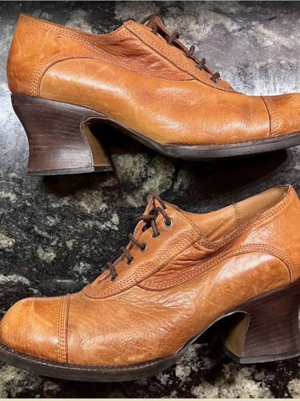 Vintage Nordstrom Stacked Heel Oxford